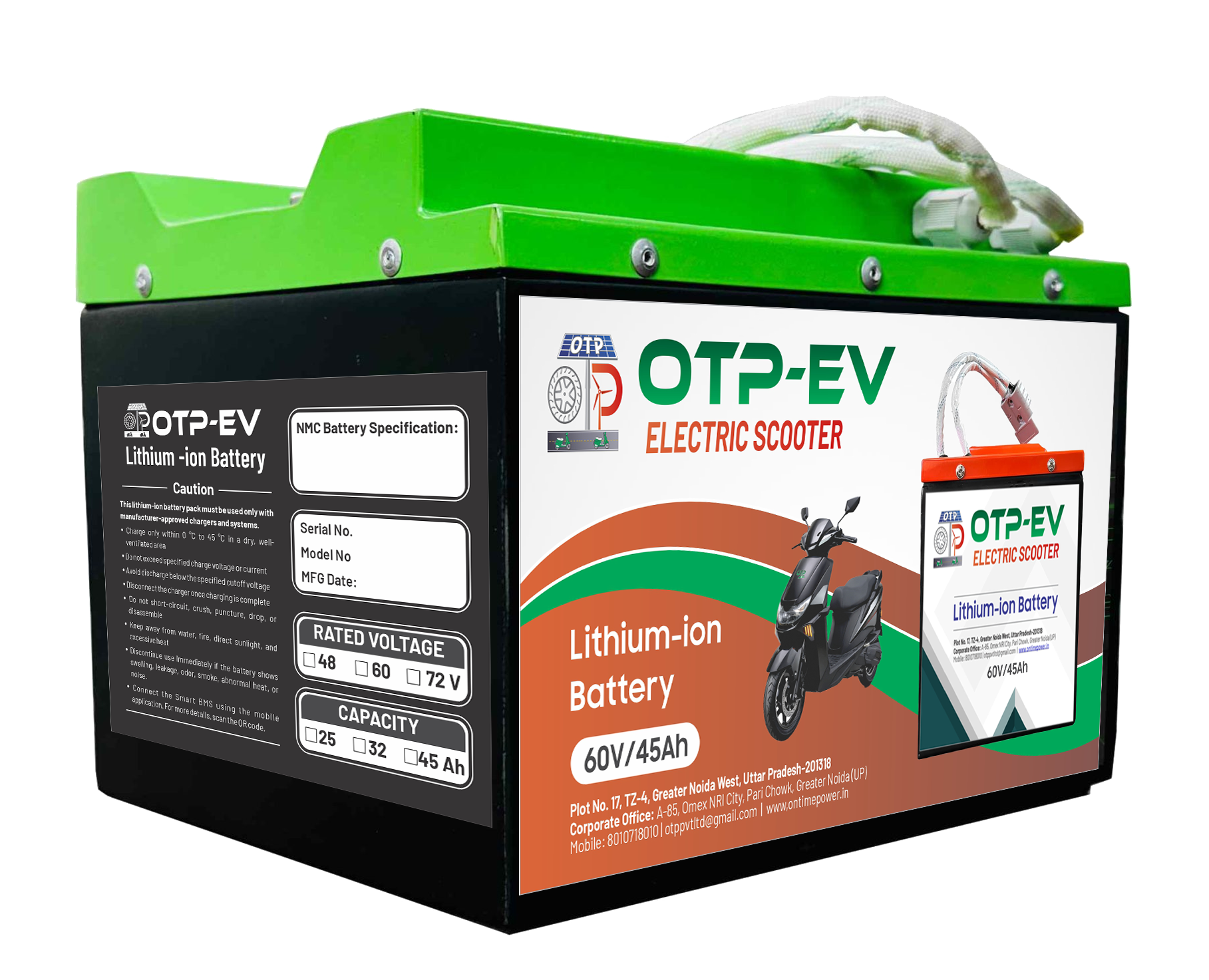 Lithium-Ion EV Scooter Battery – 60V 45Ah